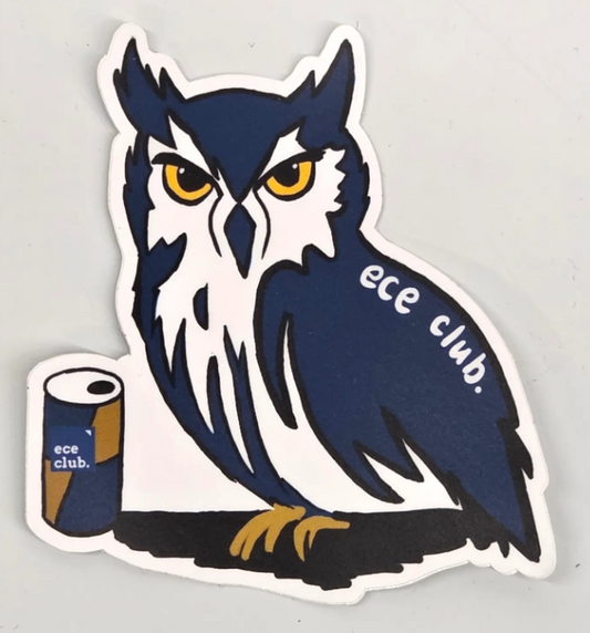 ECE Night Owl with Energy Drink Sticker