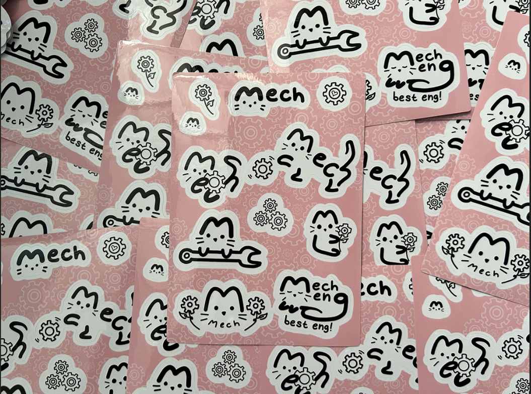 Mechanical Cats Sticker Sheet
