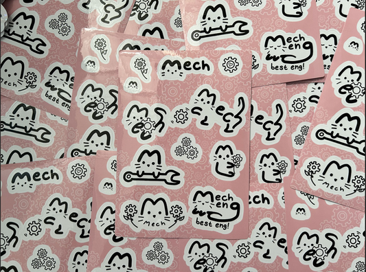 Mechanical Cats Sticker Sheet