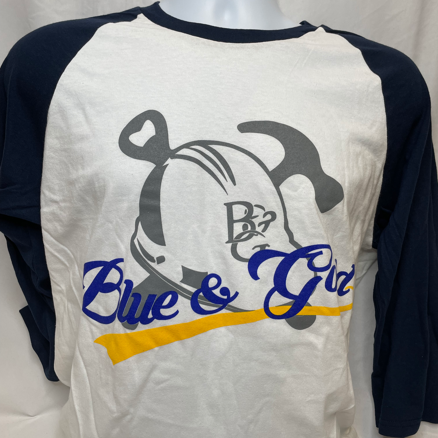 Blue and Gold Baseball Tee